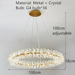 Applique Murale Led Cristalline Design Élégant. Diamètre 100Cm / Blanc Froid (5 500-7 000 K).