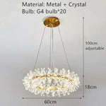 Applique Murale Led Cristalline Design Élégant. Diamètre 60Cm / Blanc Froid (5 500-7 000 K). Chambre