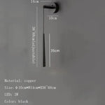 Applique Murale Led Cuivre Design Scandinave Élégante Noir / 3 Modifiables Chambre