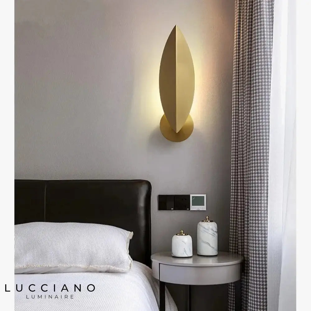 Applique Murale Led Cuivre Élégante Minimaliste Chambre