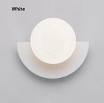 Applique Murale Led Demi-Cercle Scandinave Pastel. Blanc / Chaude Chambre