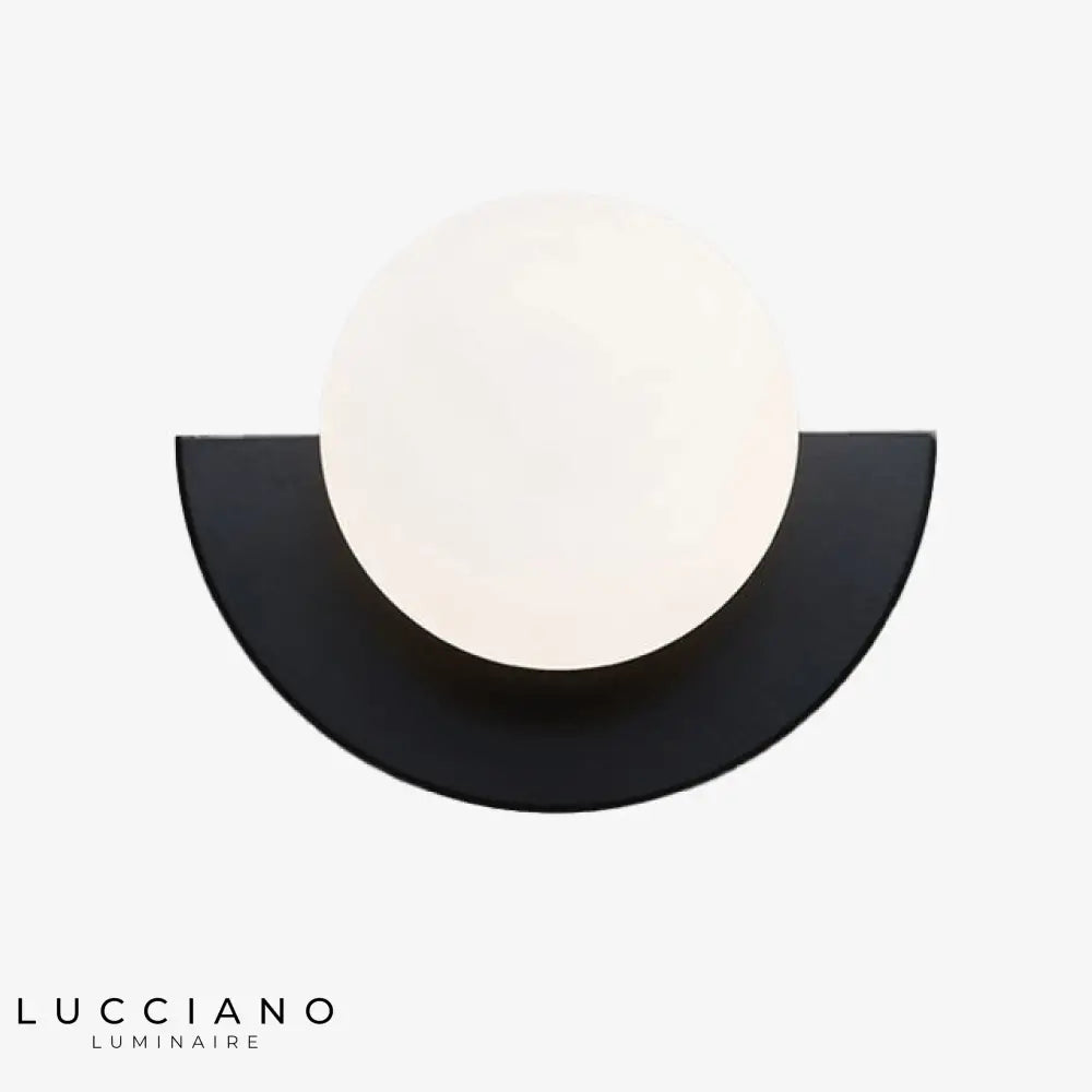 Applique Murale Led Demi-Cercle Scandinave Pastel. Noir / Chaude Chambre