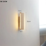 Applique Murale Led Design Bois Chic Élégante 12W 32Cm / Blanc Chaud (2700-3500K) Chambre