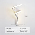 Applique Murale Led Design Contemporain Chic. A-Blanc / Blanc Tricolore Chambre