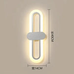 Applique Murale Led Design Contemporain Élégant Blanc / Froid (5 500-7 000 K). Chambre