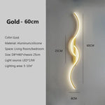 Applique Murale Led Design Contemporain Lumineux. Or60Cm / Blanc Tricolore Chambre