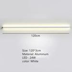 Applique Murale Led Design Contemporain Moderne. 120Cm-Blanc / Lumière Blanche Chambre