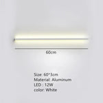 Applique Murale Led Design Contemporain Moderne. 60Cm-Blanc / Lumière Blanche Chambre