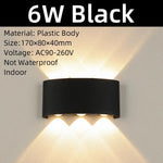 Applique Murale Led Design Élégant Contemporain. Black 6W / 1Pcs Package China | Warm White