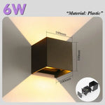 Applique Murale Led Design Élégant Contemporain. Black 6W Square / 1Pcs Package China | Warm