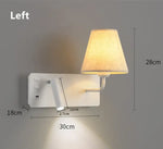 Applique Murale Led Design Élégant Contemporain Blanc À Gauche / Froid (5 500-7 000 K). Chambre