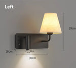 Applique Murale Led Design Élégant Contemporain Noir Gauche / Blanc Froid (5 500-7 000 K). Chambre