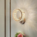 Applique Murale Led Design Élégant Cristal Chambre