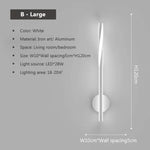 Applique Murale Led Design Élégant Intérieur. White Length120Cm / Cool Chambre