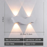 Applique Murale Led Design Élégant Minimaliste Blanc Chambre