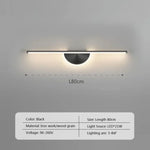 Applique Murale Led Design Élégant Minimaliste. Lwl128 80Cm Noir / Blanc Froid Chambre