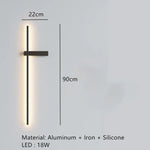 Applique Murale Led Design Élégant Moderne. A-90Cm-R / Lumière Blanche Chambre