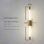 Applique Murale Led Design Élégant Scandinave. Or-55Cm-B / Changeable Chambre