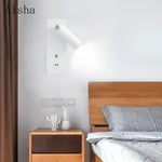 Applique Murale Led Design Élégant Usb Chambre