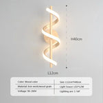 Applique Murale Led Design Épuré Bois. A / Lumière Blanche Chambre
