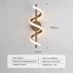 Applique Murale Led Design Épuré Bois. B / Lumière Blanche Chambre