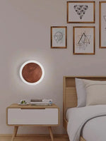 Applique Murale Led Design Épuré Bois Chambre