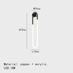Applique Murale Led Design Épuré Élégant. 75Cm-Noir / Gradation Rc Corps En Cuivre Pur Chambre
