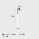 Applique Murale Led Design Épuré Élégant. 75Cm-Or / Gradation Rc Corps En Cuivre Pur Chambre