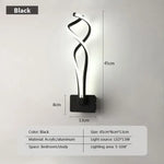 Applique Murale Led Design Épuré Élégant. Lwl033-D-Noir / Blanc Froid (Pas De Rc) Chambre