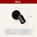 Applique Murale Led Design Épuré Élégant Lwl153 Noir / Pas D’ampoule Chambre