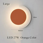 Applique Murale Led Design Épuré Scandinave Orange / Blanc Chaud (2700-3500K) Chambre