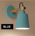 Applique Murale Led Design Industriel Scandinave Bleu Chambre