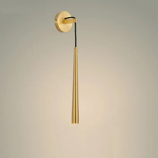 Applique Murale Led Design Minimaliste Cuivre. Chambre