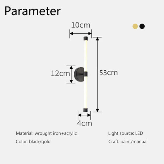 Applique Murale Led Design Minimaliste Élégant Chambre