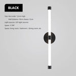 Applique Murale Led Design Minimaliste Élégant Noir-1Pc / Blanc Froid 10W Chambre