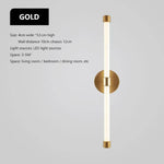 Applique Murale Led Design Minimaliste Élégant Or-1Pc / Blanc Froid 10W Chambre