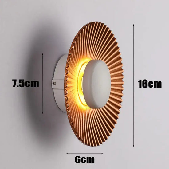 Applique Murale Led Design Minimaliste Élégant Or / Blanc Chaud (2700K) Applique Chambre