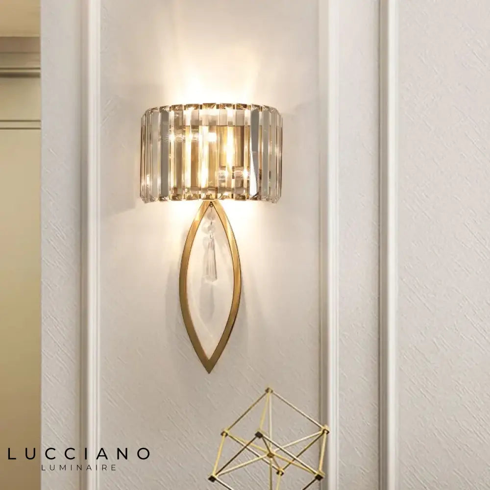 Applique Murale Led Design Minimaliste Élégant Or Chambre