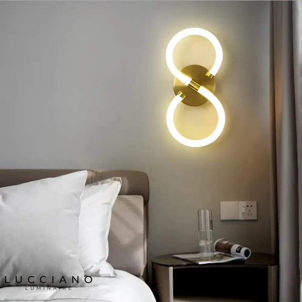 Applique Murale Led Design Moderne Élégant Chambre