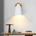 Applique Murale Led Design Scandinave Bois Métal Chambre