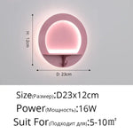 Applique Murale Led Design Scandinave Élégant. Rose Ronde 16W / Blanc Froid (5 500-7 000 K).