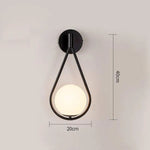 Applique Murale Led Dorée Boule Blanche Noir Luminaire Doré