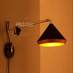 Applique Murale Led Dorée Design Rétro Noir Chambre