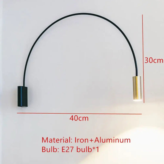Applique Murale Led Dorée Minimaliste Chic. B-Or / Lumière Chaude Chambre
