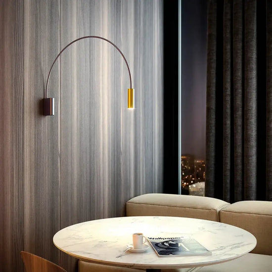 Applique Murale Led Dorée Minimaliste Chic. Chambre