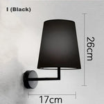 Applique Murale Led E27 Design Élégant Type I Noir Chambre