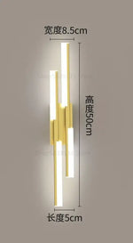 Applique Murale Led Élégante Design Contemporain. Doré 2 Chambre