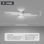 Applique Murale Led Élégante Design Contemporain Typea Blanc 120Cm / Chaud Chambre
