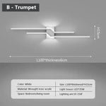 Applique Murale Led Élégante Design Contemporain Typeb Blanc 100Cm / Chaud Chambre