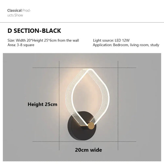 Applique Murale Led Élégante Design Contemporain Typed / Natural White Chambre